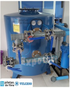 Equipo purificador VB-400 Acero inoxidable para piscinas de 900000 litros. Caudal de filtrado 80000 l/h aprox.